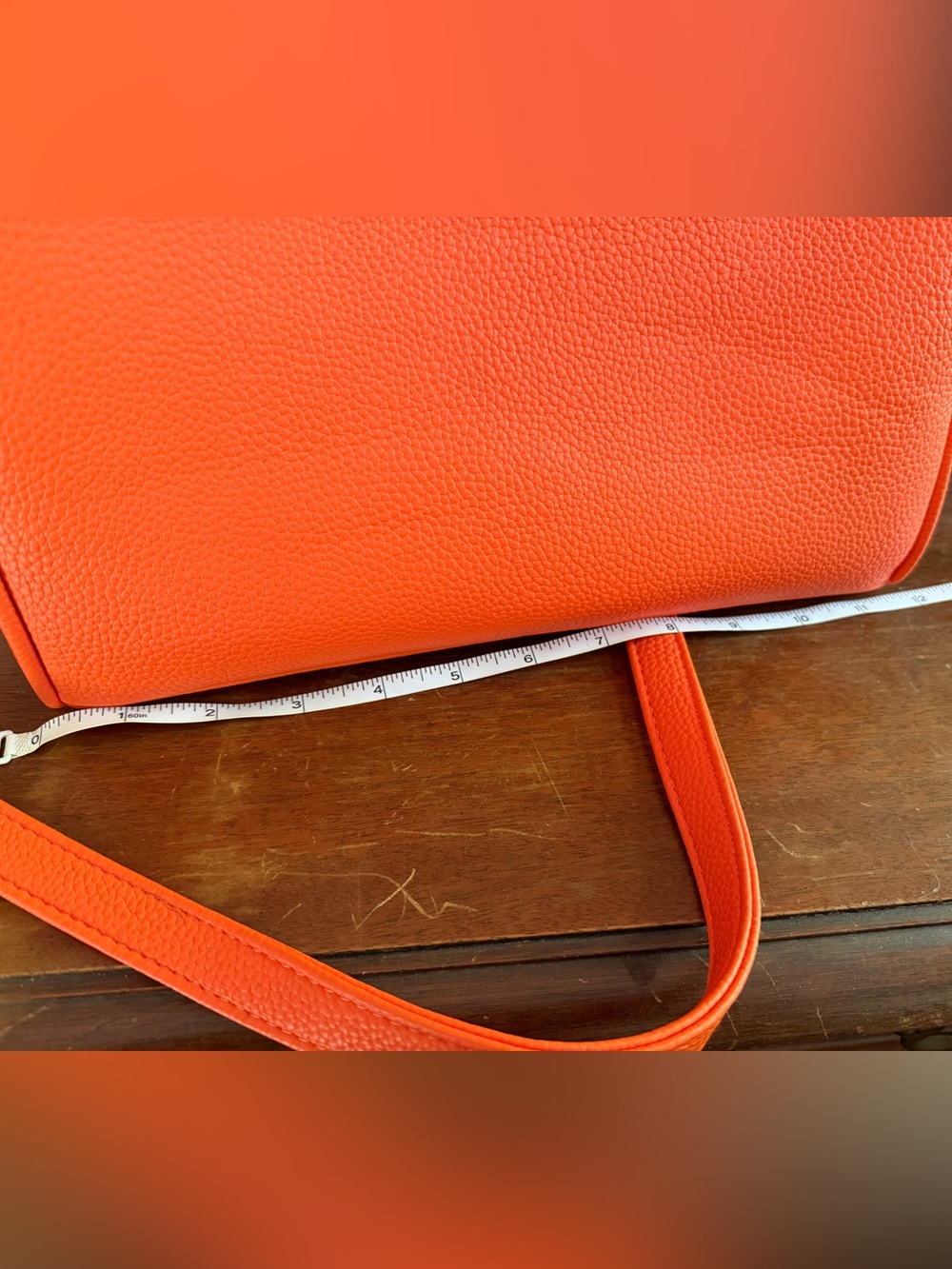 Orange Structured Women’s Satchel Handbag - Picture 2 of 3